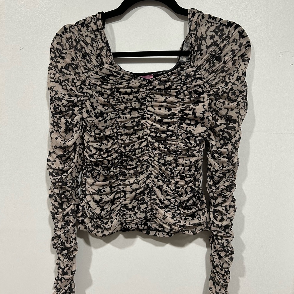 Muse Ruched Mesh Top - Picture 5 of 7